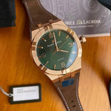 Maurice Lacroix Aikon Automatic Green Dial Brown Leather Strap Watch For Men - AI6008-BRZ0B-630-M Buy Now By Maurice Lacroix