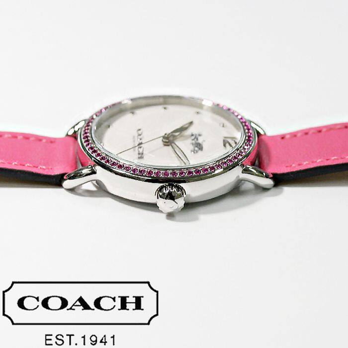 Coach Delancey White Dial Red Leather Strap Watch for Women - 14502879 Buy Now By Coach
