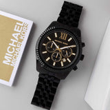 Michael Kors Lexington Chronograph Black Dial Black Steel Strap Watch for Men - MK8603 Buy Now By Michael Kors