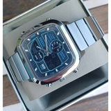 Fossil Retro Analog-Digital Black Dial Grey Steel Strap Watch for Men - FS5892 Buy Now By Fossil