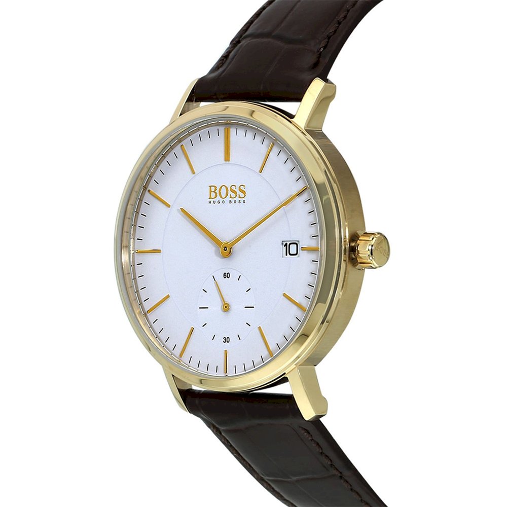 Hugo Boss Corporal White Dial Brown Leather Strap Watch for Men - 1513640 Buy Now By Hugo Boss