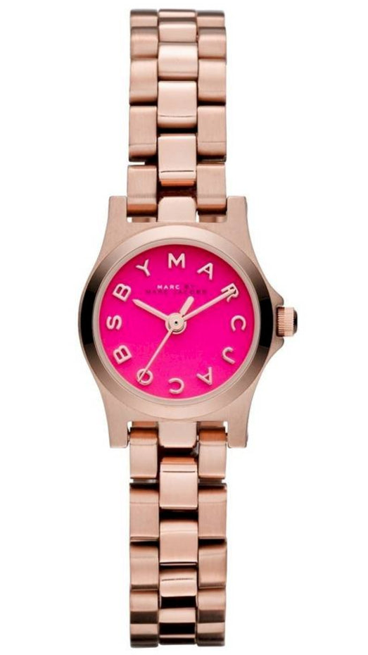 Marc Jacobs Henry Dinky Pink Dial Rose Gold Steel Strap Watch for Women - MBM3203 Buy Now By Marc Jacobs