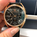 Maserati Trimarano Chronograph Black Dial Leather Strap Watch For Men - R8871632002 Buy Now By Maserati