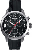 Tissot PRC 200 Chronograph Black Dial Black Rubber Strap Watch for Men - T114.417.17.057.00 Buy Now By Tissot