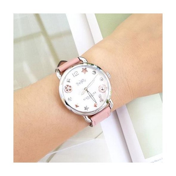 Coach Tatum White Dial Pink Leather Strap Watch For Women - 14502799 Buy Now By Coach