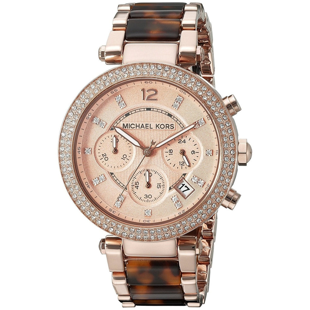Michael Kors Parker Rose Gold Dial Two Tone Steel Strap Watch for Women - MK5538 Buy Now By Michael Kors