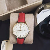 Burberry The Classic Gold Dial Red Leather Strap Watch for Women - BU10102 Buy Now By Burberry