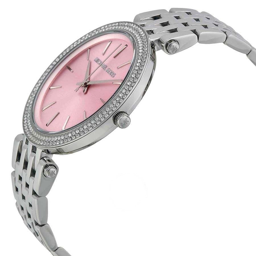 Michael Kors Darci Crystal Pink Dial Silver Stainless Steel Strap Watch for Women - MK3352 Buy Now By Michael Kors