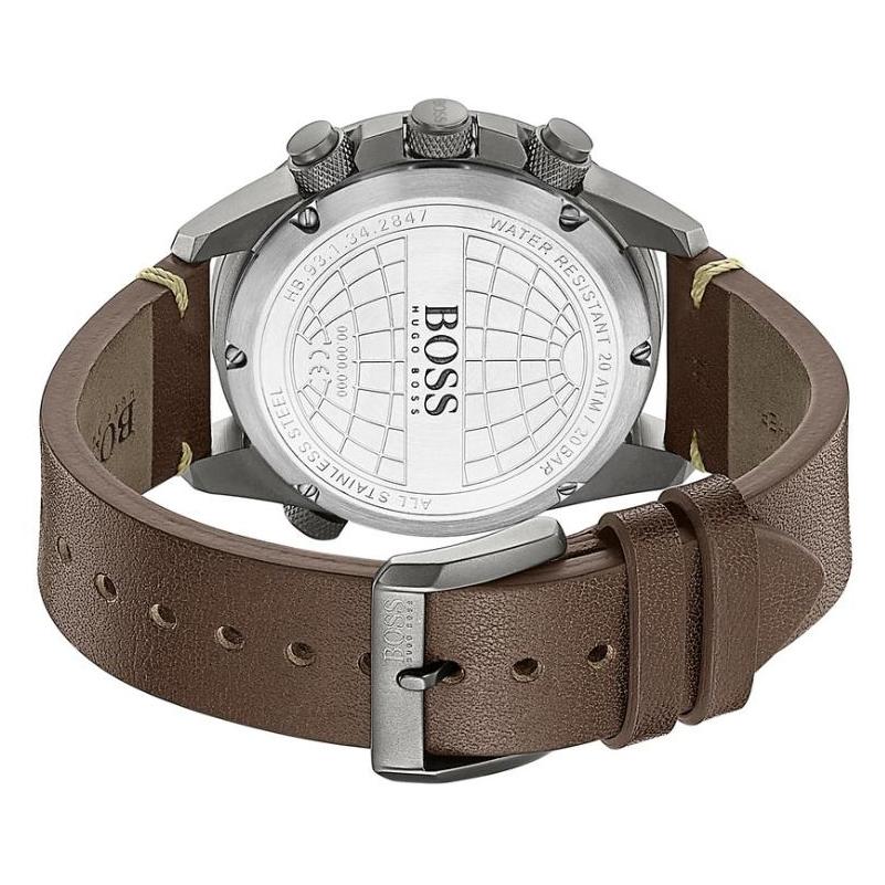 Hugo Boss Nomad Blue Dial Brown Leather Strap Watch for Men - 1513773 Buy Now By Hugo Boss
