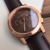 Burberry The City Grey Dial Brown Leather Strap Unisex Watch - BU9755 Buy Now By Burberry
