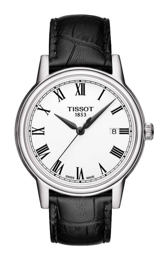 Tissot T Classic Carson White Dial Black Leather Strap Watch for Men - T085.410.16.013.00 Buy Now By Tissot