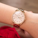 Fossil Tailor Gold Dial Gold Steel Strap Watch for Women - ES4263 Buy Now By Fossil