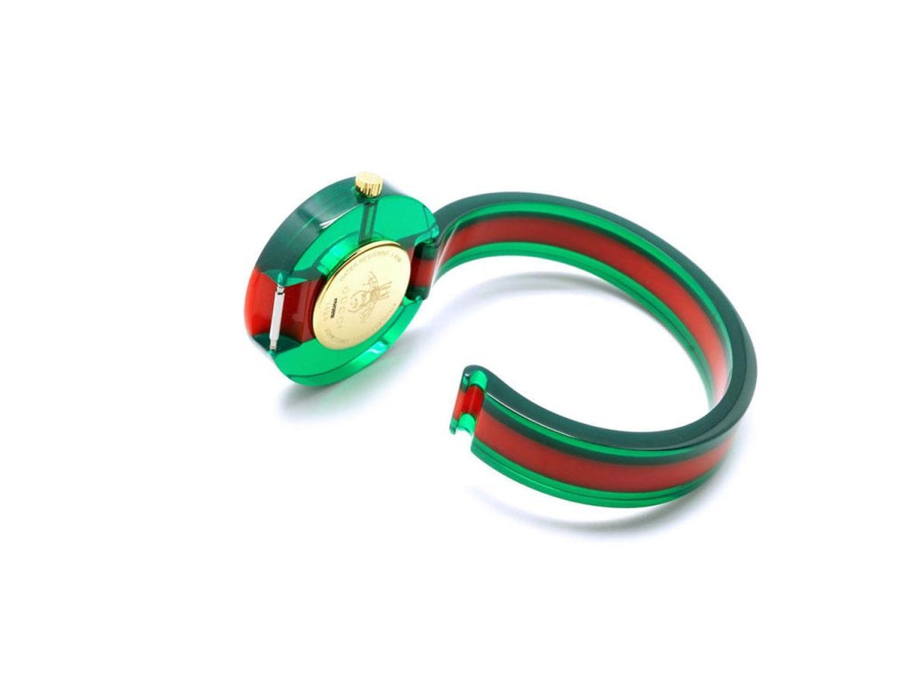 Gucci Vintage Web Mother of Pearl Dial Two Tone Plastic Strap Watch For Women - YA143403 Buy Now By Gucci