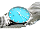 Gucci G-Timeless Turquoise Mother of Pearl Dial Silver Mesh Bracelet Watch For Women - YA126582 Buy Now By Gucci