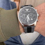 Emporio Armani Sportivo Black Dial Two Tone Ceramic Bracelet Watch For Men - AR5866 Buy Now By Emporio Armani