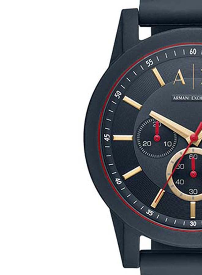 Armani Exchange Outerbanks Chronograph Blue Dial Blue Silicone Strap Watch For Men - AX1335 Buy Now By Armani Exchange