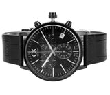 Calvin Klein Post Minimal Chronograph Black Dial Black Leather Strap Watch for Men - K7627401 Buy Now By Calvin Klein