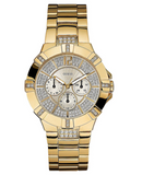 Guess Vista Diamonds Gold Dial Gold Steel Strap Watch for Women - W13573L1 Buy Now By Guess
