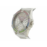 Guess Frontier Diamonds Silver Dial White Rubber Strap Watch for Women - GW0045L1 Buy Now By Guess