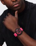 Versace Icon Active Chronograph Quartz Black Dial Pink Rubber Strap Watch For Men - VEZ700221 Buy Now By Versace