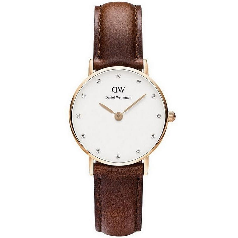 Daniel Wellington Classy St Mawes White Dial Brown Leather Strap Watch For Women - DW00100059 Buy Now By Daniel Wellington