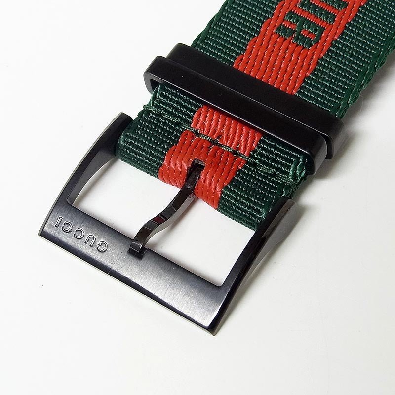 Gucci Dive Green & Red Dial Green & Red Nylon Strap Watch For Men - YA136216 Buy Now By Gucci