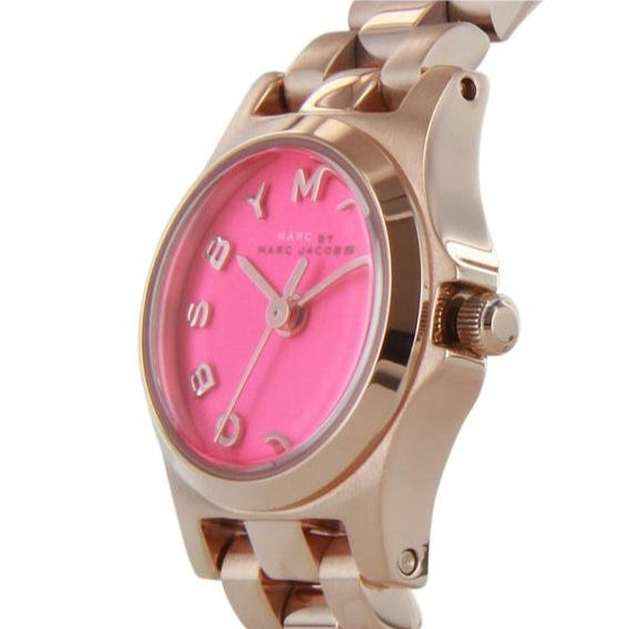 Marc Jacobs Henry Dinky Pink Dial Rose Gold Steel Strap Watch for Women - MBM3203 Buy Now By Marc Jacobs