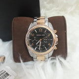 Michael Kors Blair Chronograph Black Dial Two Tone Steel Strap Watch For Women - MK6093 Buy Now By Michael Kors