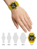 Guess Phoenix Multi Function Black Dial Yellow Rubber Strap Watch for Men - GW0203G6 Buy Now By Guess