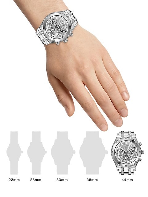 Guess Continental Silver Dial Silver Steel Strap Watch for Men - GW0261G1 Buy Now By Guess