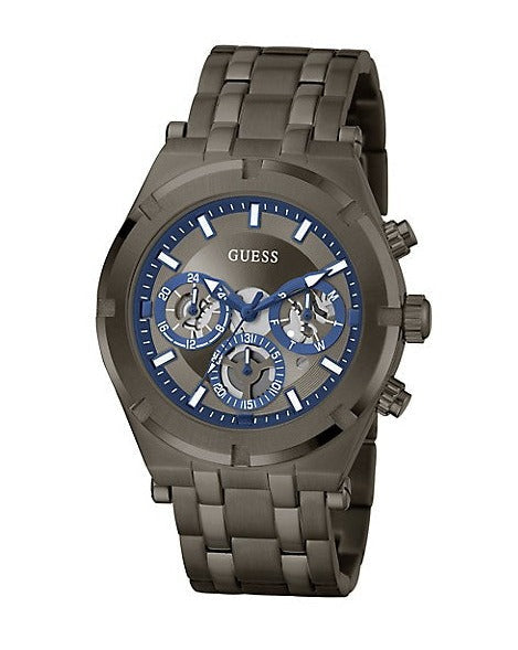 Guess Continental Grey Dial Grey Steel Strap Watch for Men - GW0260G3 Buy Now By Guess