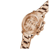 Guess Cosmic Chronograph Rose Gold Dial Rose Gold Steel Strap Watch for Women - GW0465L2 Buy Now By Guess