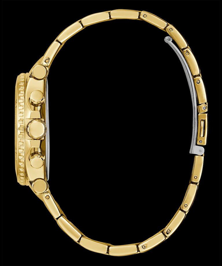 Guess Cosmic Chronograph Gold Dial Gold Steel Strap Watch for Women - GW0465L1 Buy Now By Guess