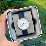 Fossil Tailor White Dial Blue Leather Strap Watch for Women - ES4260 Buy Now By Fossil