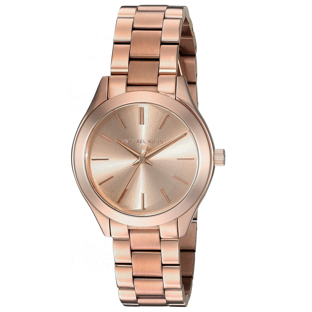 Michael Kors Slim Runway Rose Gold Dial Rose Gold Steel Strap Watch for Women - MK3513 Buy Now By Michael Kors