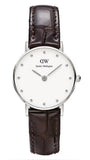 Daniel Wellington York White Dial Brown Leather Strap Watch For Women - DW00100069 Buy Now By Daniel Wellington