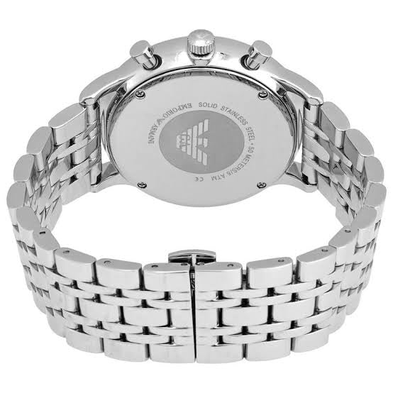 Emporio Armani Gianni Chronograph Blue Dial Silver Steel Strap Watch For Men - AR1648 Buy Now By Emporio Armani