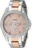 Fossil Riley Multifunction Rose Gold Dial Two Tone Steel Strap Watch for Women - ES4145 Buy Now By Fossil