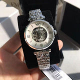 Emporio Armani Meccanico Mother of Pearl Dial Silver Steel Strap Watch For Women - AR1991 Buy Now By Emporio Armani