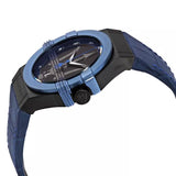 Maserati Potenza Black Dial 42mm Blue Leather Strap Watch For Men - R8851108007 Buy Now By Maserati