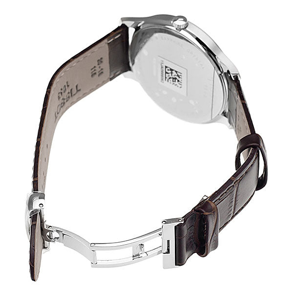 Tissot T Classic Tradition White Dial Brown Leather Strap Watch For Men - T063.610.16.037.00 Buy Now By Tissot