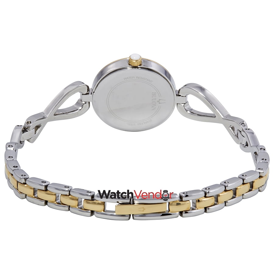 Bulova Analog Crystals Mother of Pearl Dial Silver Steel Strap Watch for Women - 98X109 Buy Now By Bulova