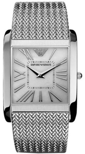 Emporio Armani Super Slim Quartz White Dial Silver Mesh Bracelet Watch For Women - AR2015 Buy Now By Emporio Armani
