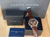 Tommy Hilfiger Keagan Chronograph Blue Dial Brown Leather Strap Watch for Men - 1791290 Buy Now By Tommy Hilfiger