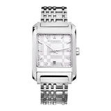 Burberry Nova Check Square White Dial Silver Steel Strap Watch for Women - BU1572 Buy Now By Burberry