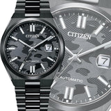 Citizen Tsuyosa Automatic Camouflage Black Dial Black Steel Strap Watch For Men - NJ0155-87E Buy Now By Citizen