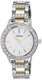 Fossil Jesse Crystals White Dial Two Tone Steel Strap Watch for Women - ES2409 Buy Now By Fossil