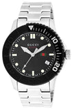 Gucci G Timeless Black Dial Silver Steel Strap Watch For Men - YA126249 Buy Now By Gucci