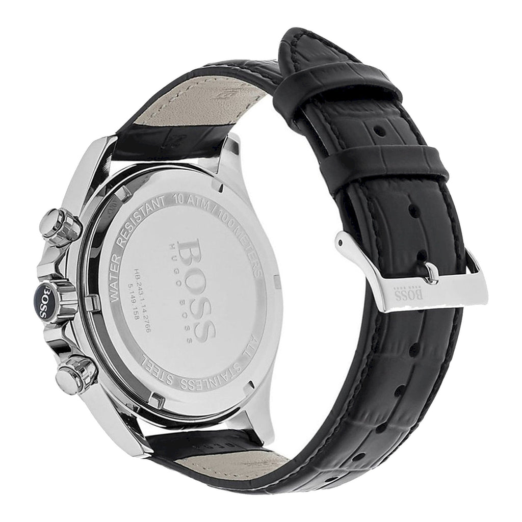 Hugo Boss Ikon Black Dial Black Leather Strap Watch for Men - 1513178 Buy Now By Hugo Boss