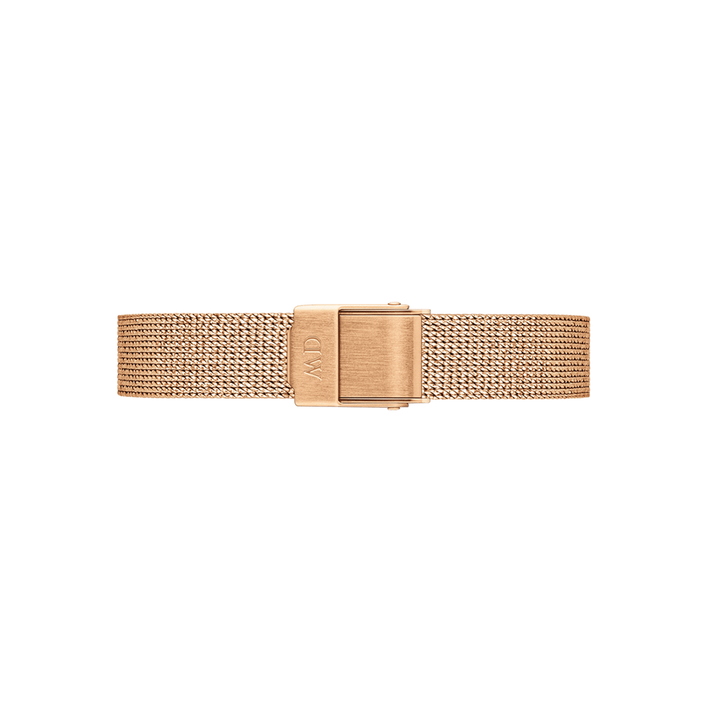 Daniel Wellington Quadro Pressed Melrose White Dial Rose Gold Mesh Strap Watch For Women - DW00100465 Buy Now By Daniel Wellington